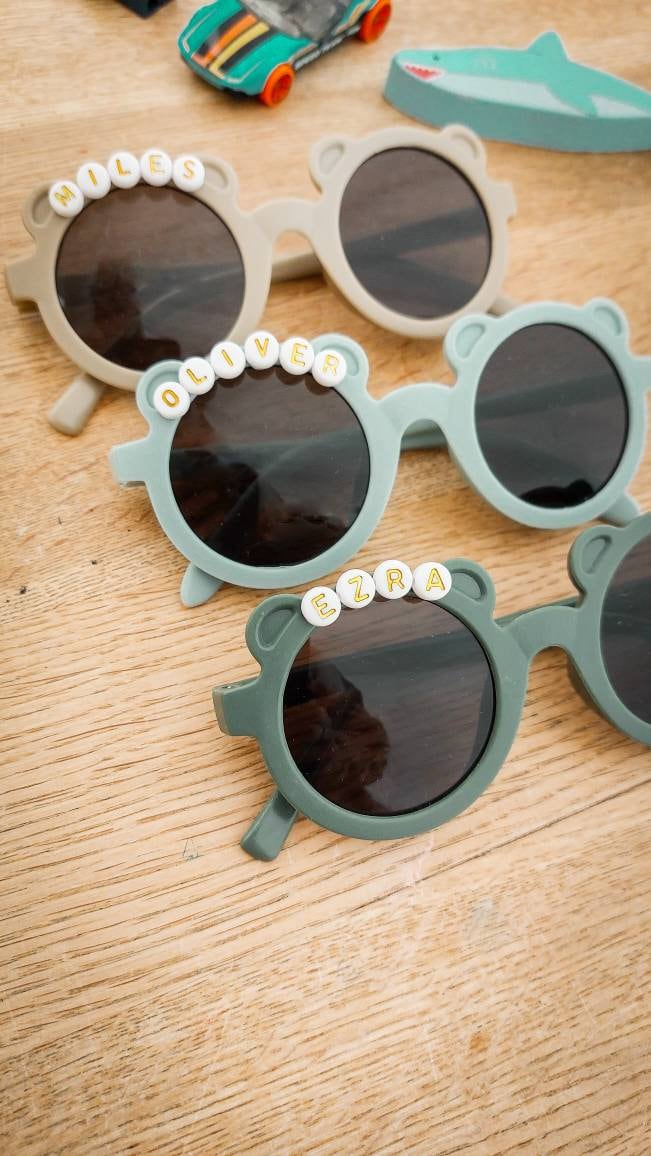 Boys Sunglasses, Personalised Baby Sunglasses, Name Sunglasses, Teddy Sunglasses, Toddler Sunglasses, Teddy Ear Glasses, Baby Boy Sunglasses
