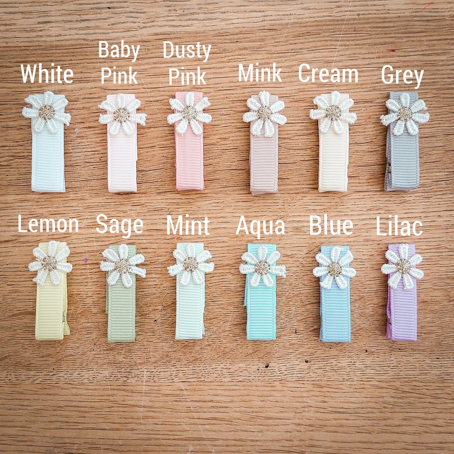 Daisy Fully Lined Fringe Clips