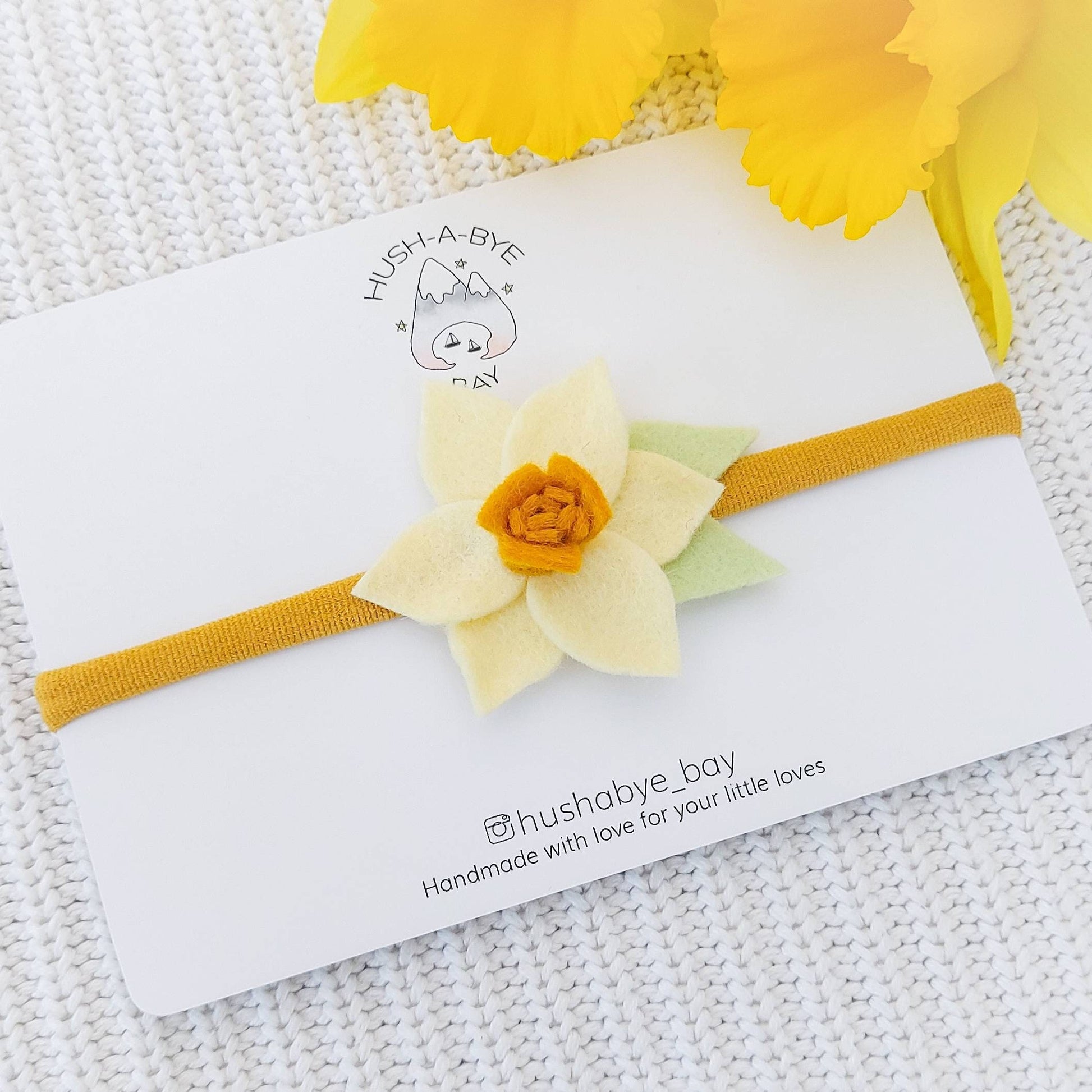Daffodil Headband, Easter Headband, Baby Headband, Easter Baby Headband, Felt Daffodil, Flower Headband, Welsh, St Davids Day, World Cup