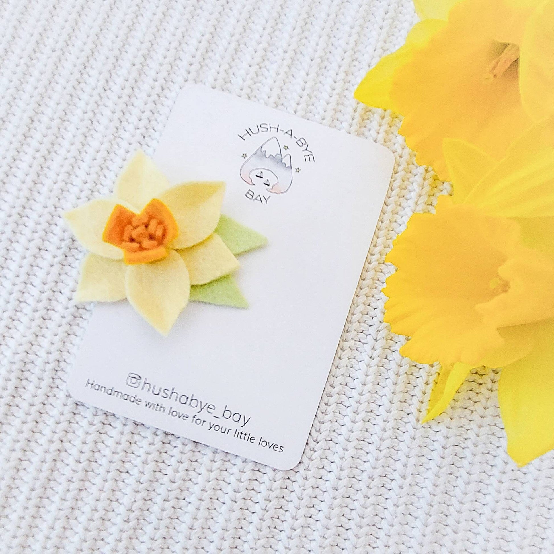 Daffodil Hair Clip, Easter Hair Clip, Baby Hair Clip, Toddler Hair Clip, Easter Gift, St Davids Day, Welsh