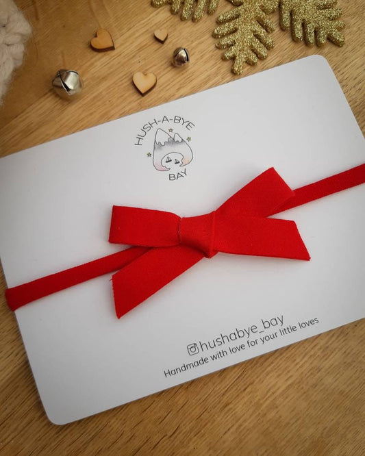 Red Bow Baby Headband, Christmas Hair Bow, Red Bow, Newborn Baby Headbands, Christmas Baby Bow, Toddler Headbands, Christmas Headband