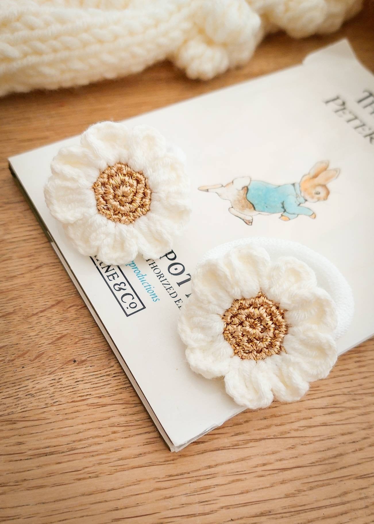 Flower Knitted Hair Ties