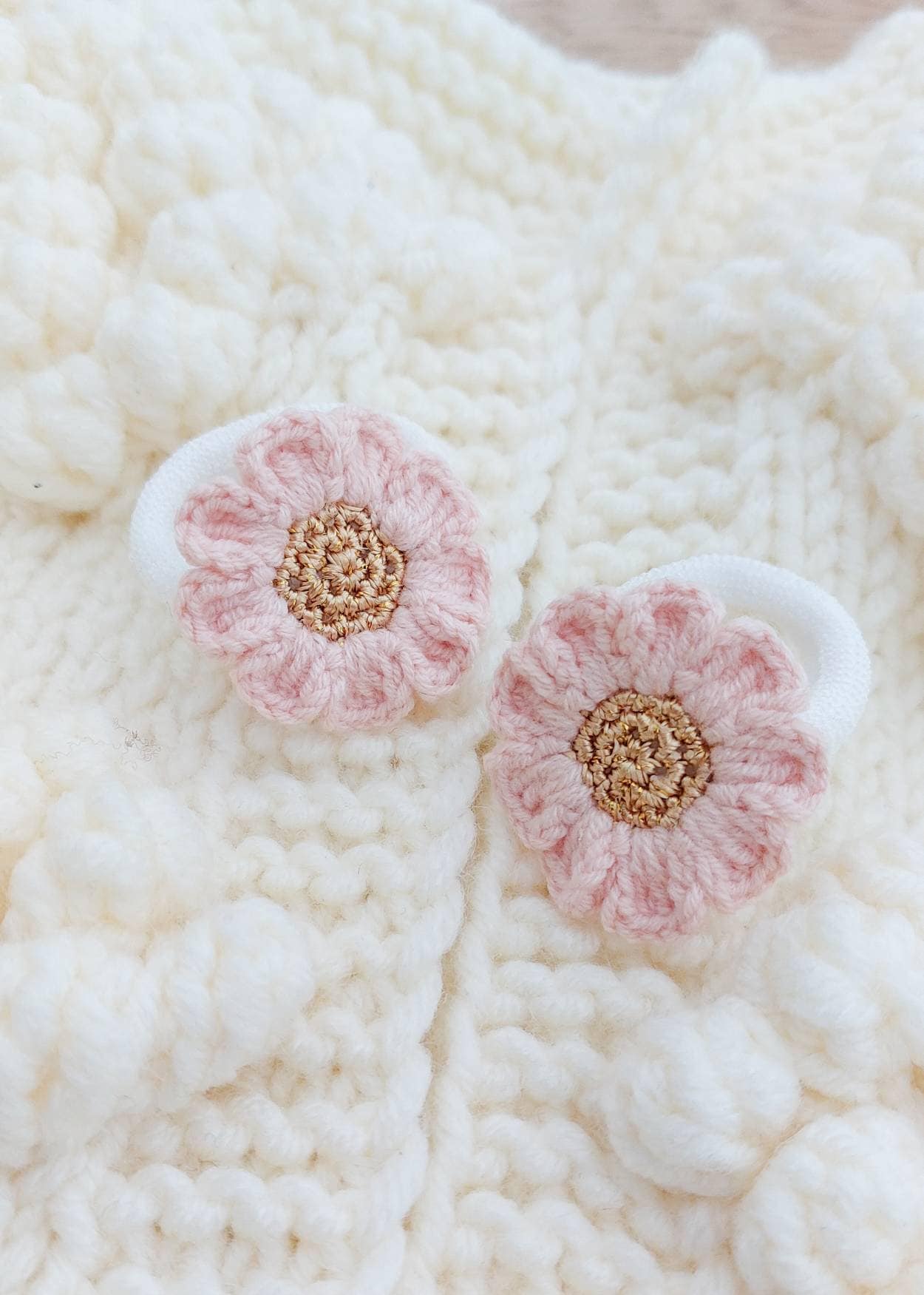 Flower Knitted Hair Ties