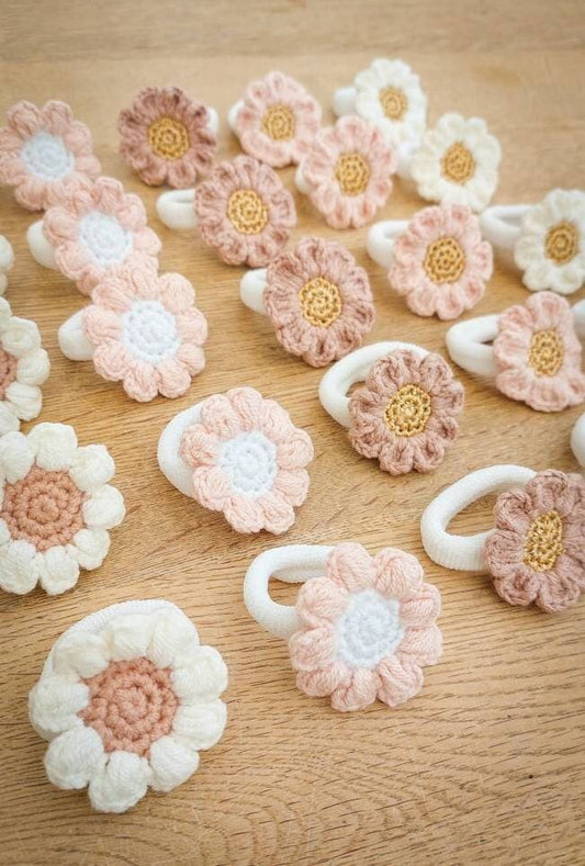 Flower Knitted Hair Ties