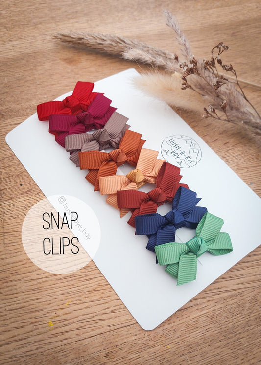 Baby Bows, Baby Hair Clips, Bow Snap Clips, Baby Fringe Clips, First Hair Bows, Toddler Hair Clips, Gentle Hair Clips, Mini Baby Bows - A/W