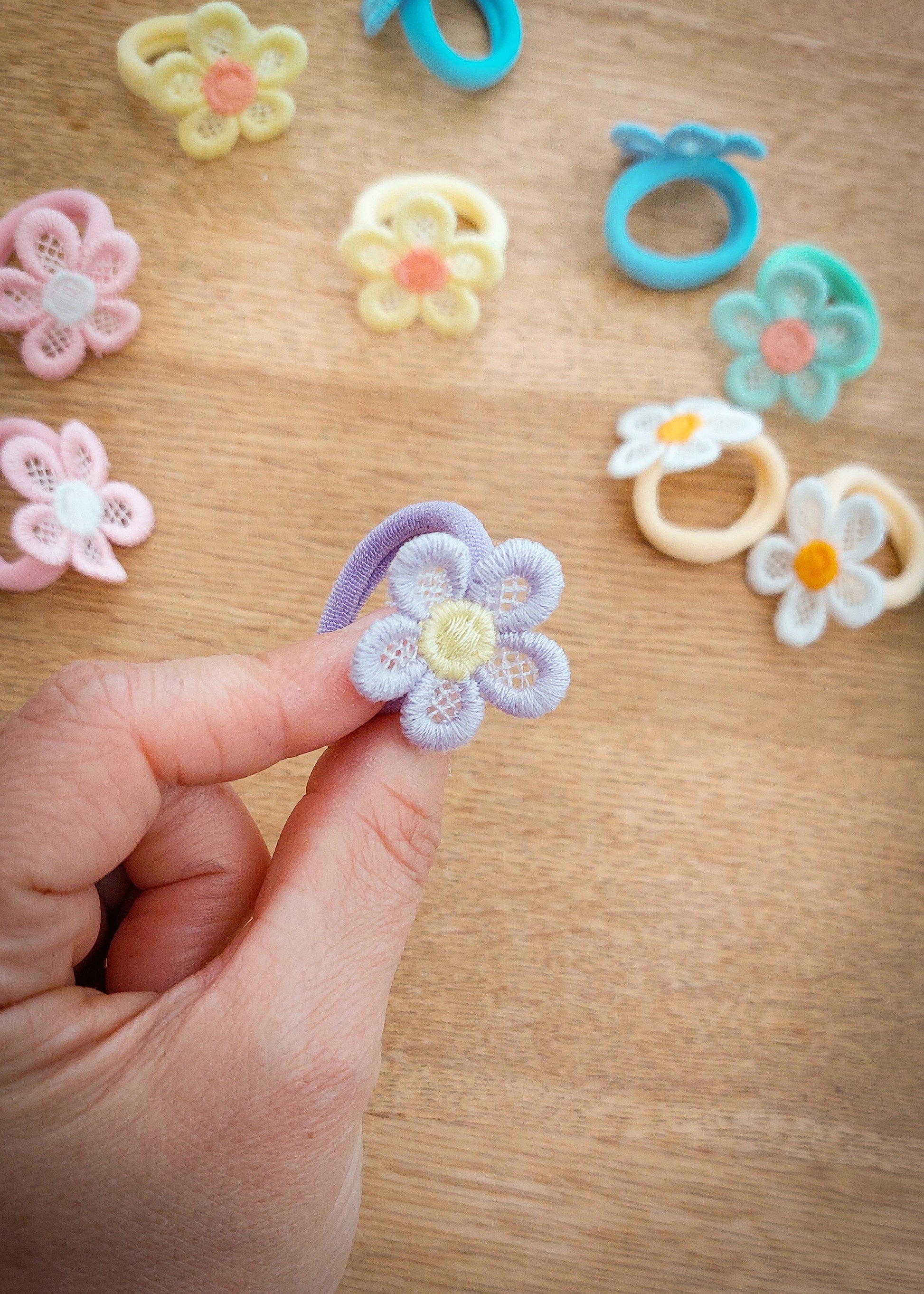 Pair of Baby Hair Ties, Toddler Hair Bands, Baby Hair Bands, Soft Hair Bobbles, Mini Hair Bands, Small Elastics, No Snag Bands