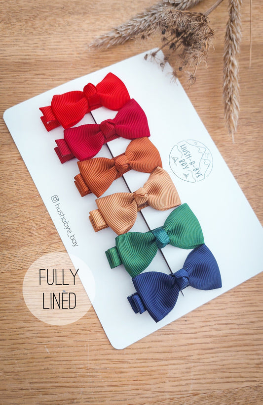 Baby Bows, Baby Hair Clips, Fully Lined Clips, Baby Fringe Clips, First Hair Clips, Toddler Hair Clips, Gentle Hair Clips, Fully Lined Bows