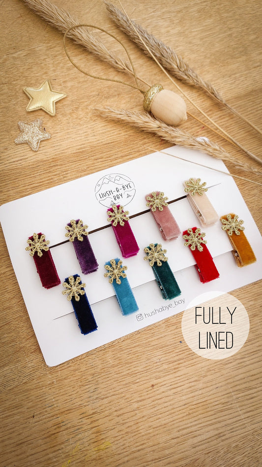 Star Hair Clips, Baby Hair Clips, Christmas Hair Clips, Velvet Hair Clips, Toddler Hair Clips, Baby Fringe Clip, Glitter Clips, Fully Lined