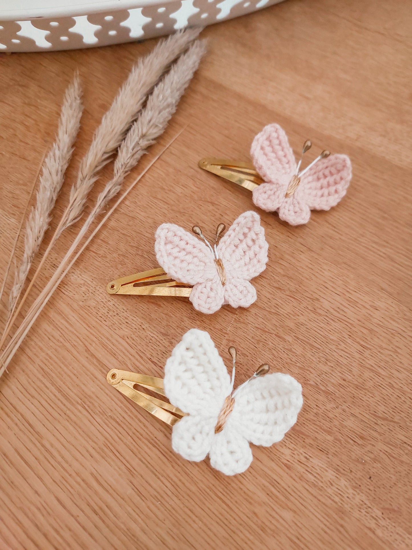 Butterfly Hair Clip, Knitted Butterfly Snap Clip, Toddler Hair Clips, Baby Hair Clips, Baby Snap Clips, Girls Hair Clips, Pink Butterfly