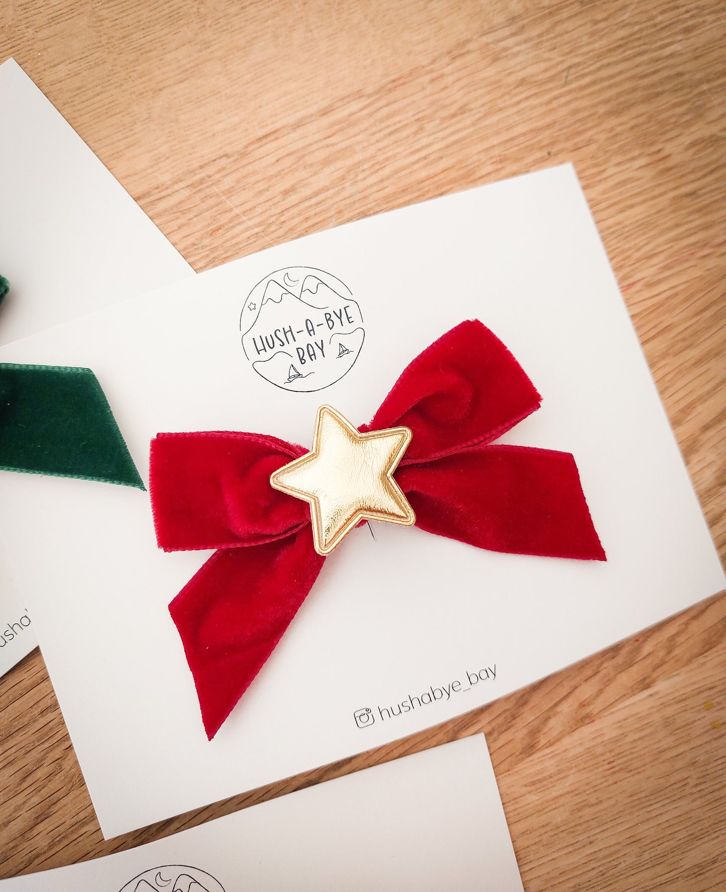 Christmas Hair Bows, Festive Hair Clips, Red Bow, Velvet Bow, Christmas Hair Accessories, Toddler Bows, Baby Hair Clip, Stocking Filler Gift