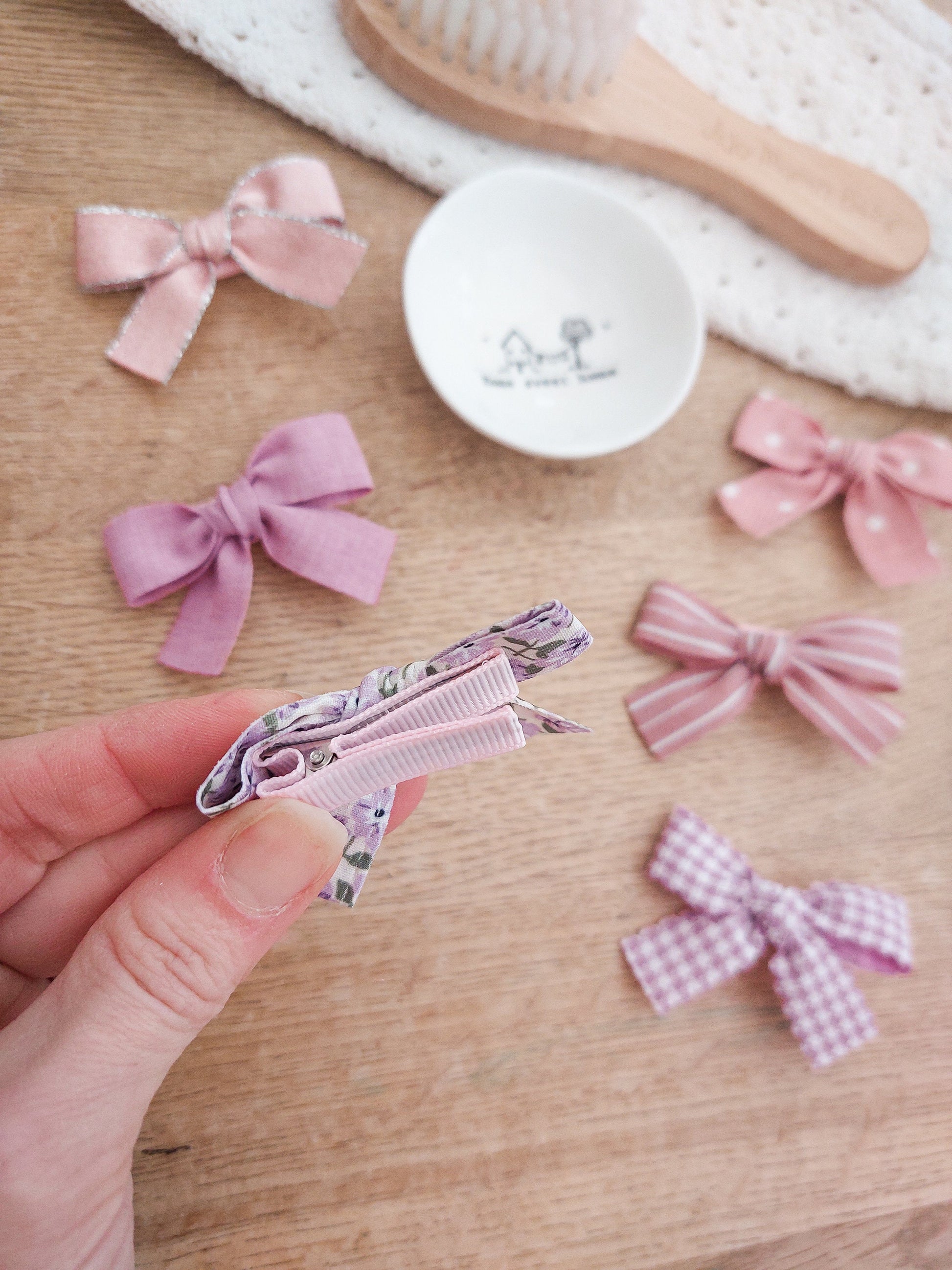 Baby Bows, Baby Hair Clips, Fully Lined Bows, Pink Bows, Toddler Bows, Toddler Hair Clips, Gentle Hair Clips, Fully Lined Clips, Small Bows
