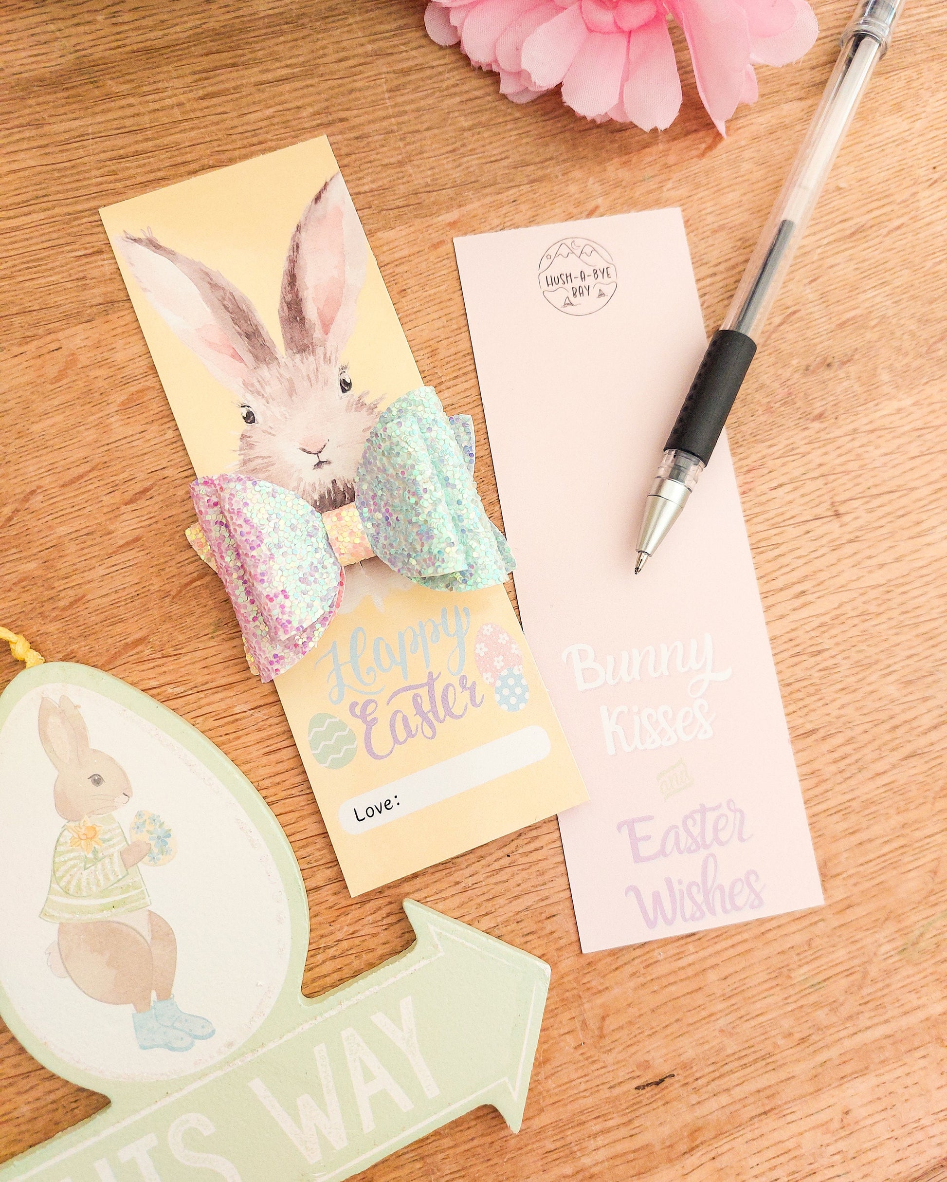 Easter Gift, Easter Basket Filler, Easter Hair Clip, Easter Bow, Girls Easter Gift, Easter Card, Bunny Gift, Easter Basket, Easter Present