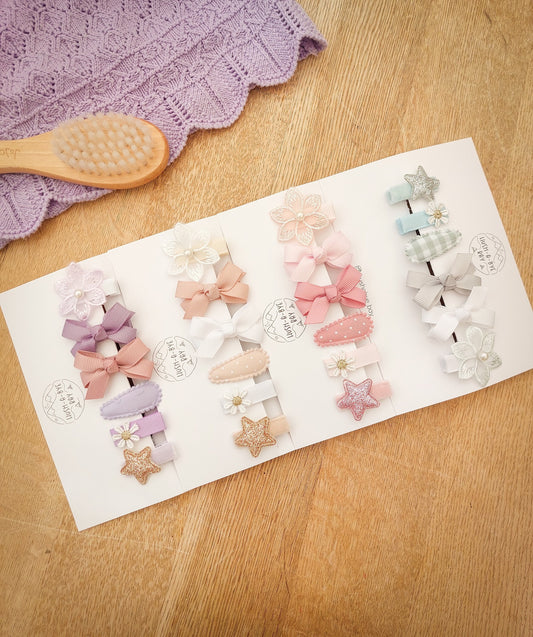 Baby First Hair Clips, Baby Hair Clips, Fully Lined Clips, Baby Fringe Clips, Tiny Hair Clips, Toddler Clips, Gentle Clips, Hair Clip Set