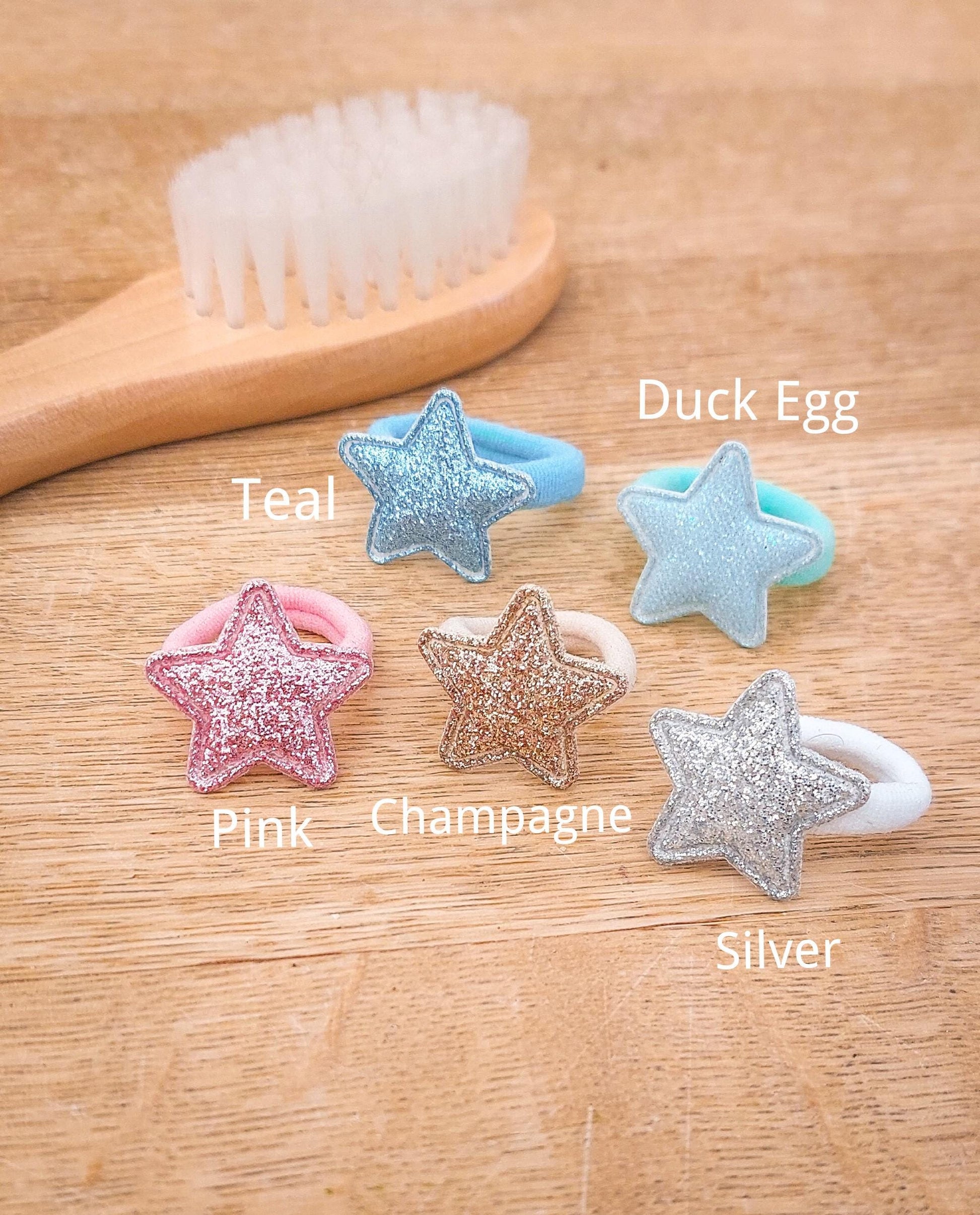 Pair of Baby Hair Ties, Star Hair Bobbles, Toddler Hair Bands, Baby Hair Bands, Soft Hair Bobbles, Mini Hair Bands, Small Elastics, No Snag