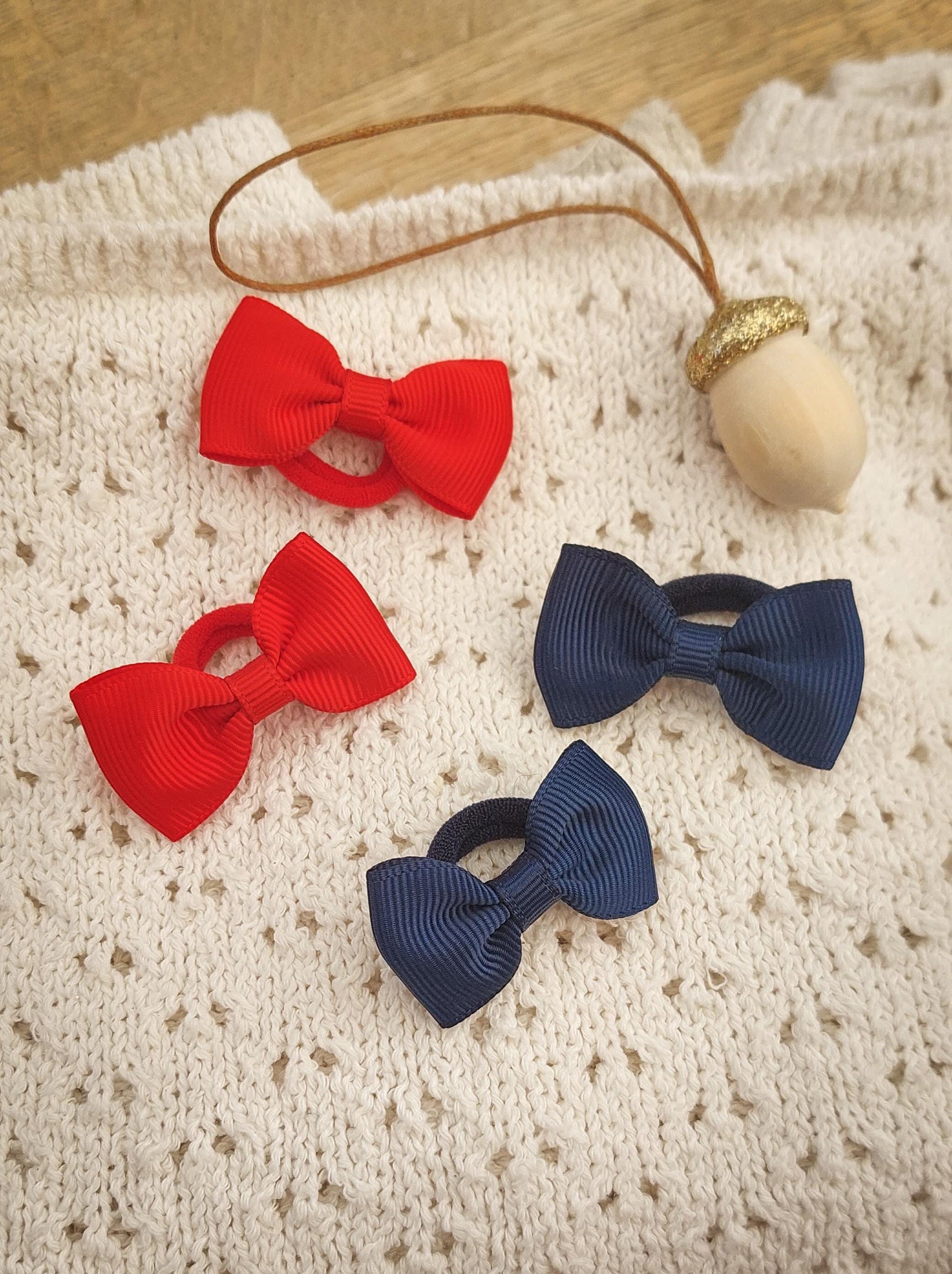Pair of Baby Hair Ties, Christmas Hair Bobbles, Star Hair Bobbles, Toddler Hair Bands, Baby Hair Bands, Soft Hair Bobbles, Mini Hair Bands