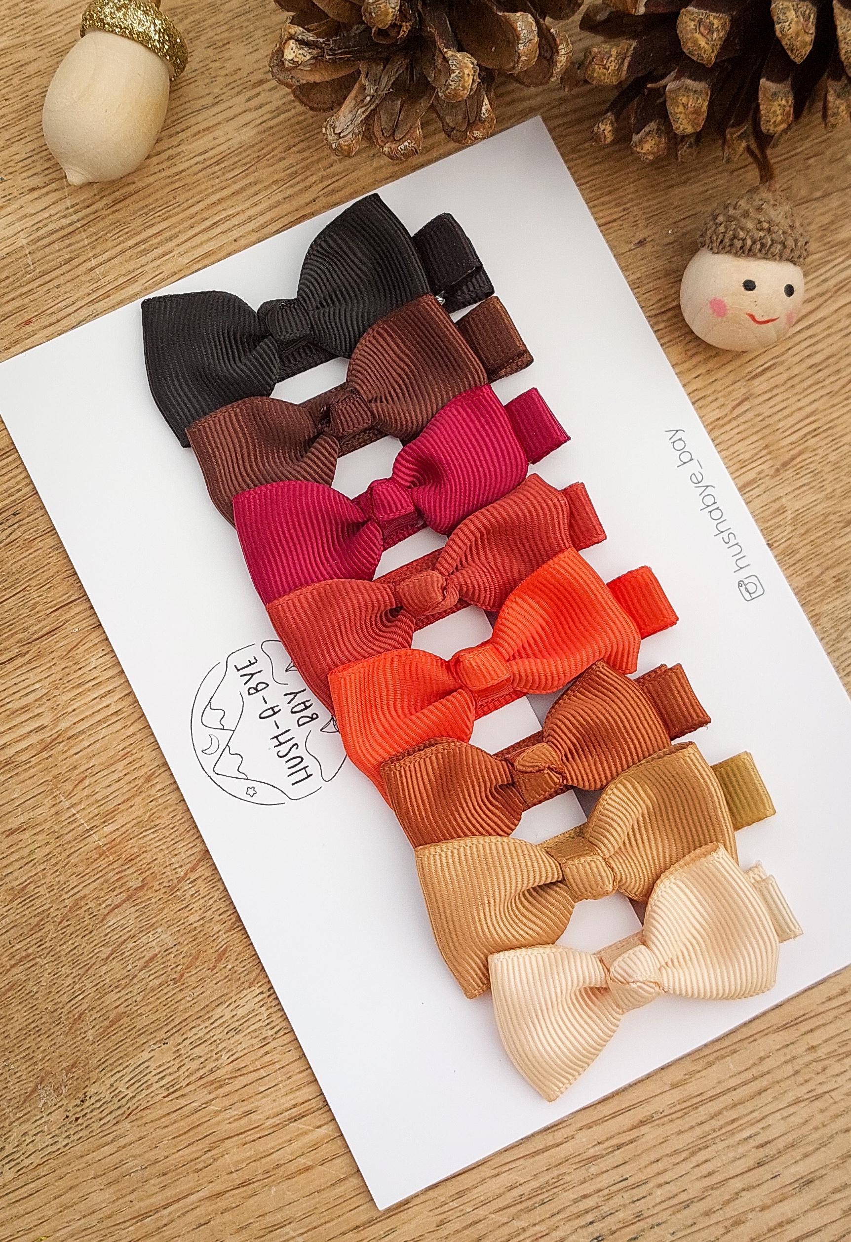Autumn Baby Bows, Baby Hair Clips, Fall Girls Bows, Halloween Bows, Fringe Clips, Toddler Hair Clips, Gentle Hair Clips, Fully Lined Bows
