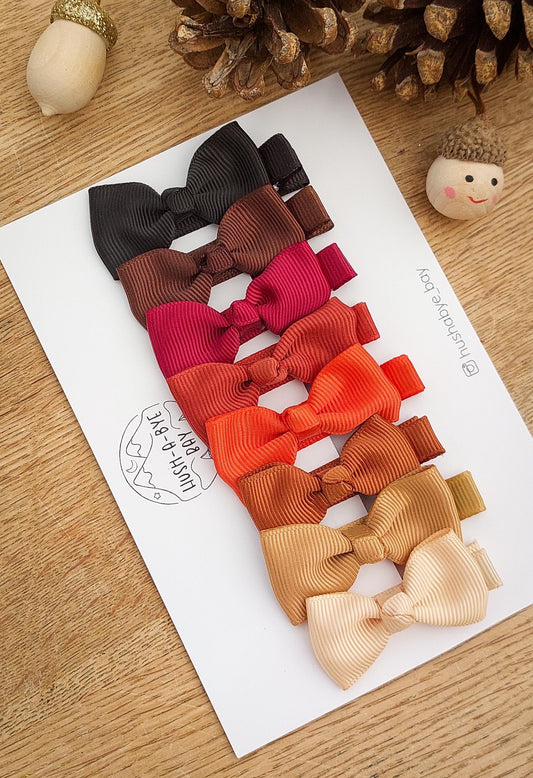 Autumn Baby Bows, Baby Hair Clips, Fall Girls Bows, Halloween Bows, Fringe Clips, Toddler Hair Clips, Gentle Hair Clips, Fully Lined Bows