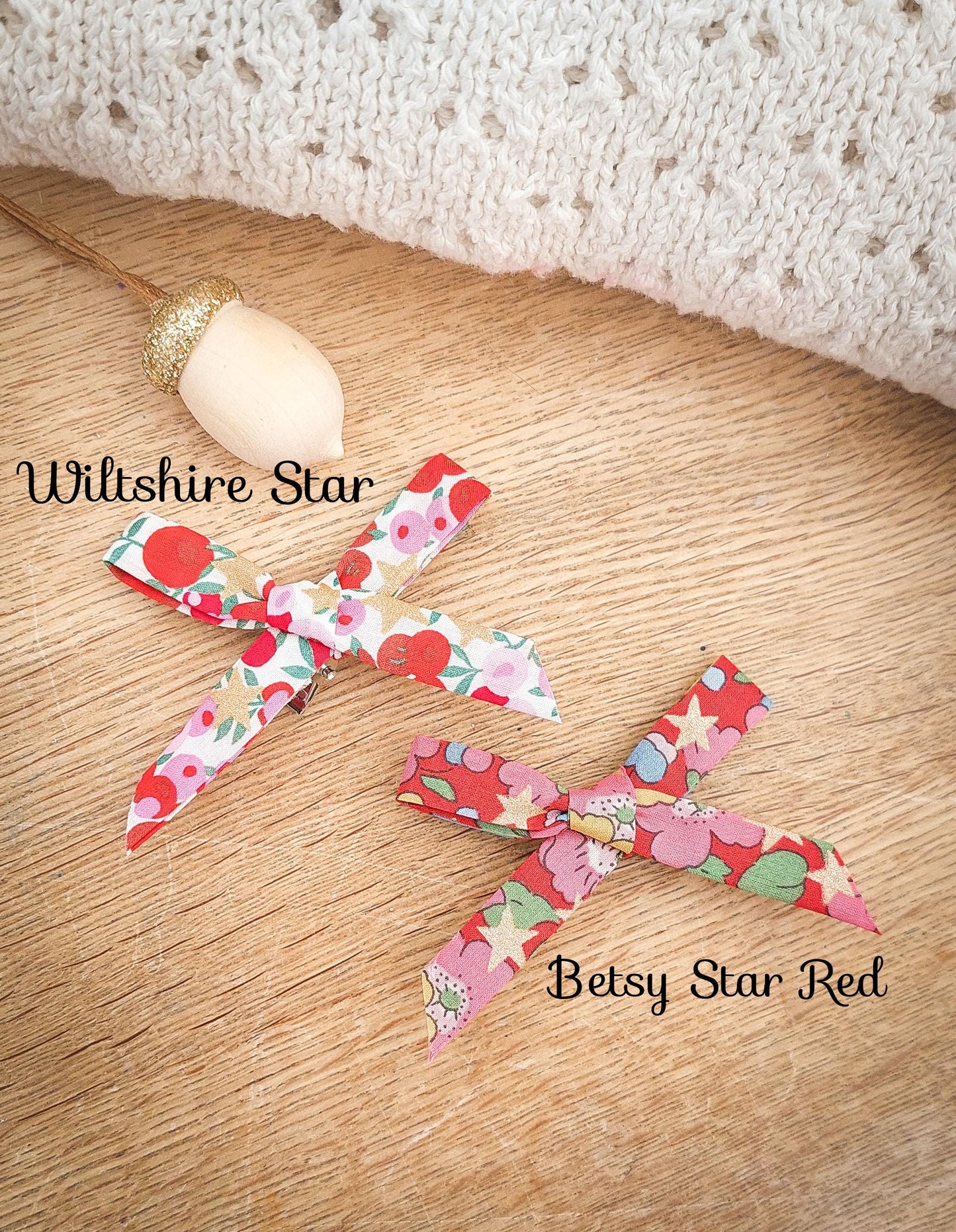 Christmas Liberty Hair Clips, Baby Bows, Liberty Bows, Liberty London Fabric, Small Hair Bows, Toddler Hair Clips, Baby Hair Clips