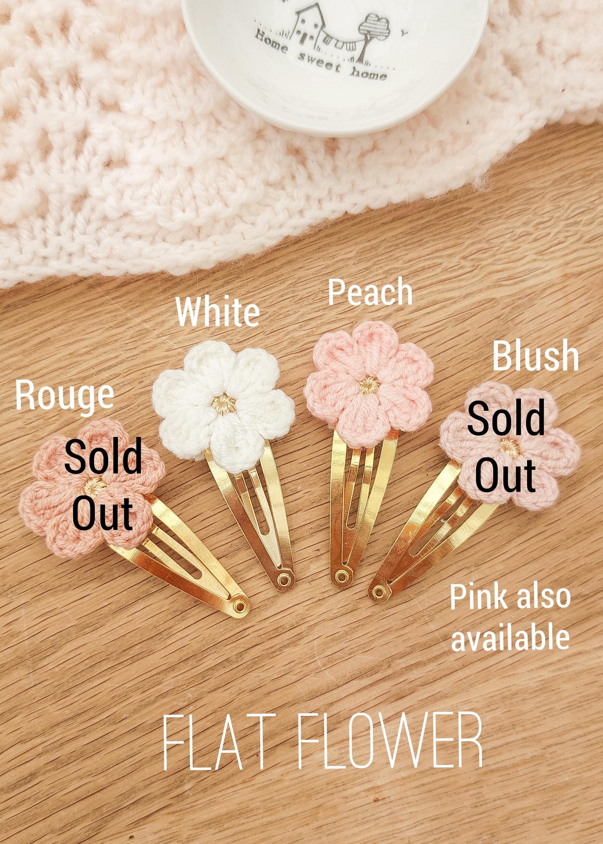 Flower Field Knitted Snap Clips
