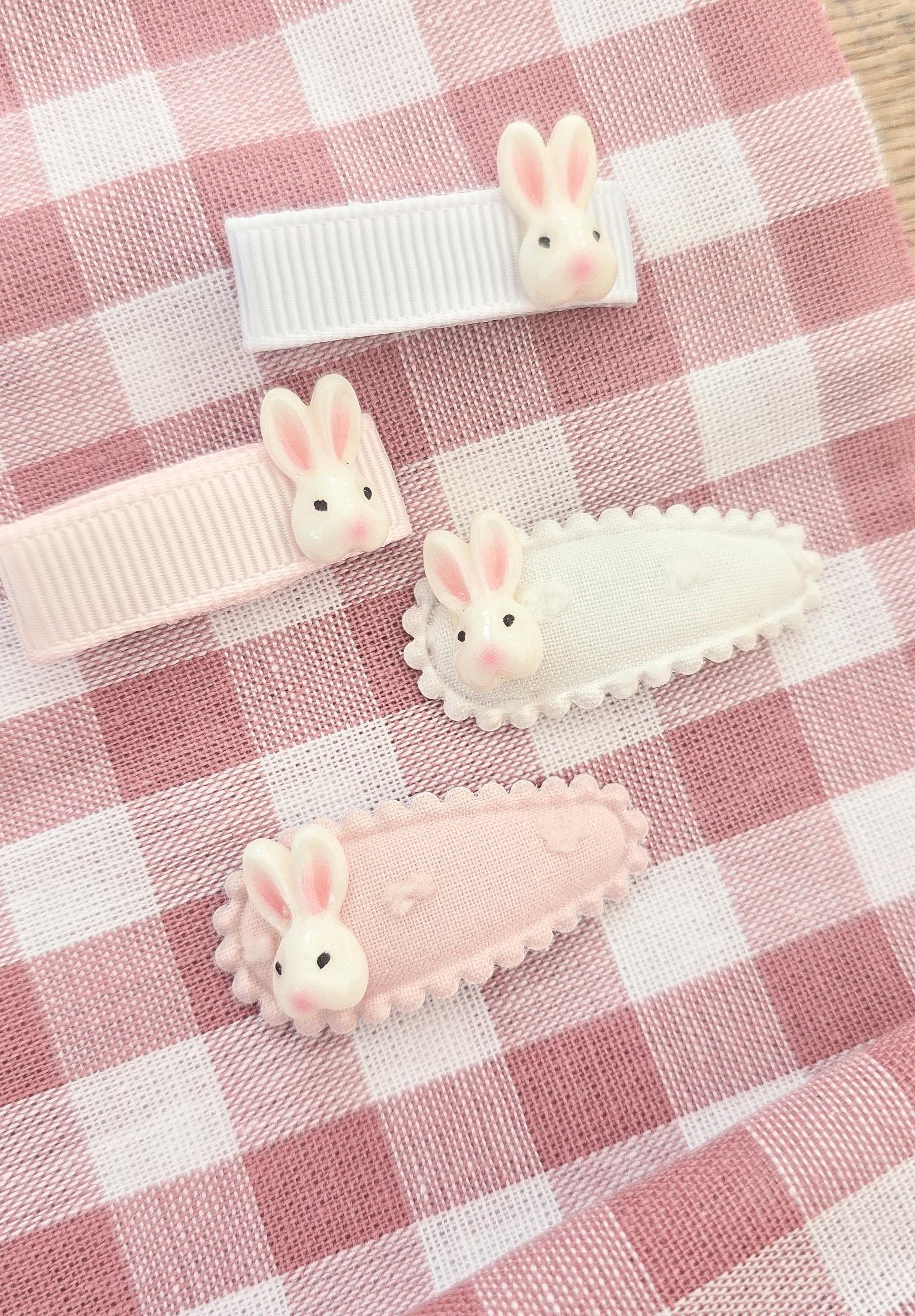 Easter Baby Hair Clips, Baby Hair Clips, Fully Lined Hair Clips, Bunny Hair Clips, Easter gift for baby, Easter Hair Clip Set