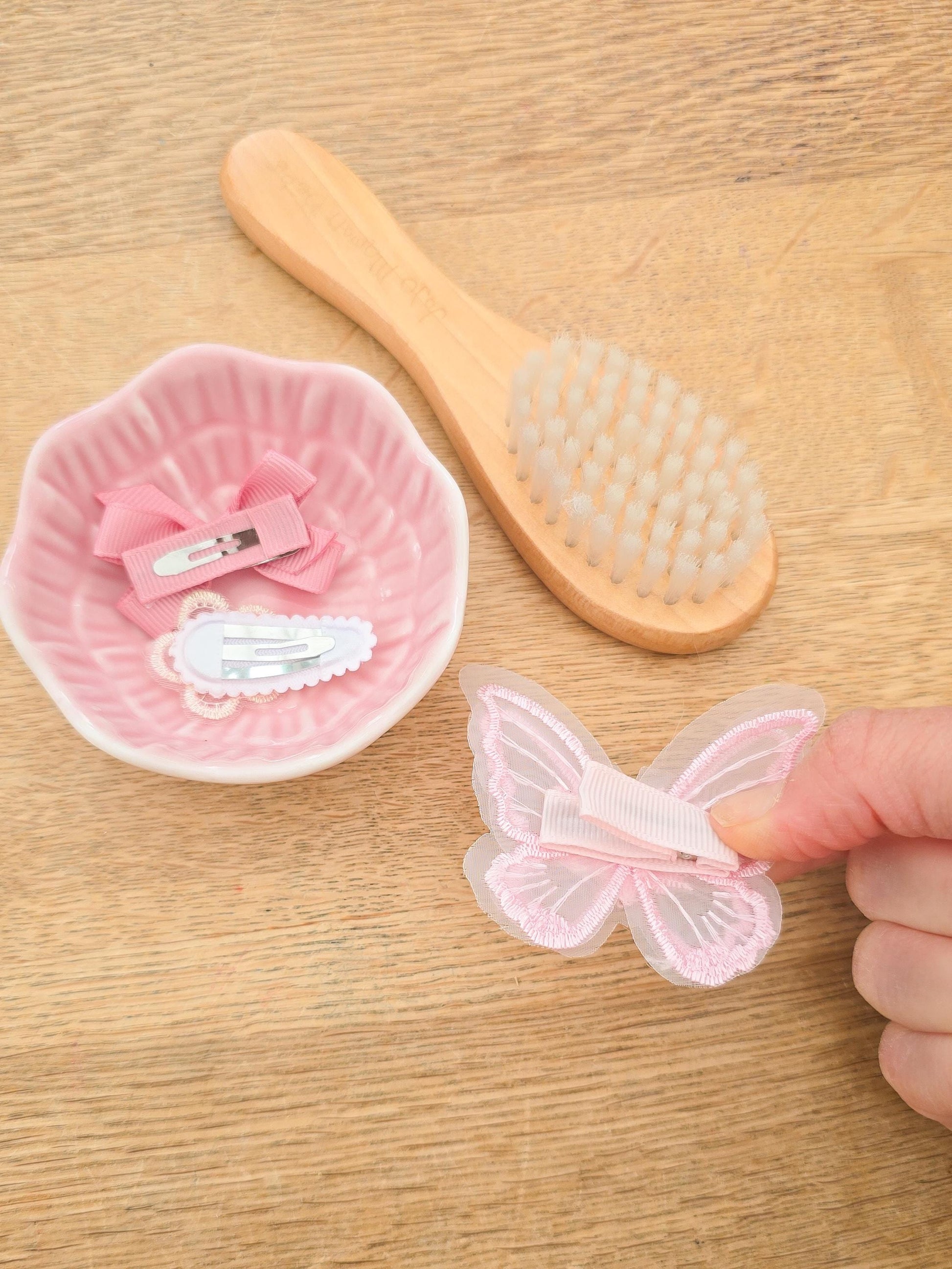 Butterfly Baby Hair Clip Set, Baby First Hair Clips, Baby Fringe Clips, Tiny Hair Clips, Toddler Clips, Gentle Clips, Baby Bows