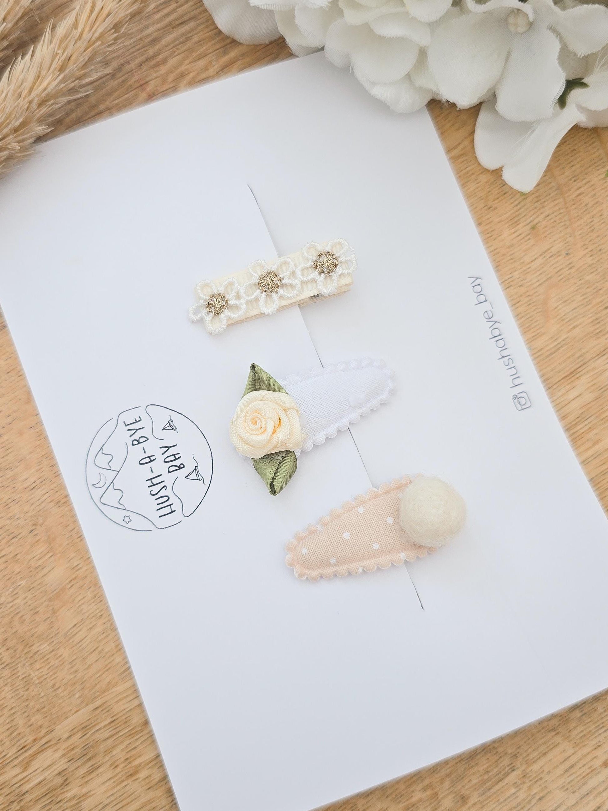 Tiny Baby Hair Clips, Baby Hair Clips, Mini Baby Fringe Clips, Tiny Hair Clips, Toddler Clips, Gentle Clips, Mini Snap Clips, Pom Pom Clips