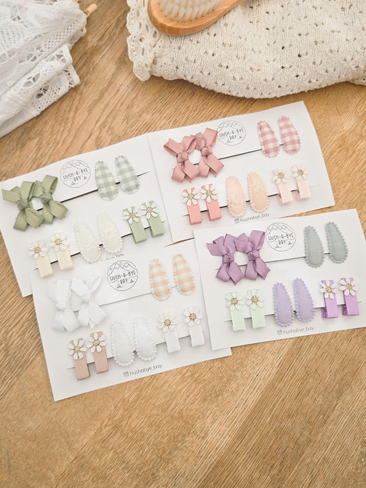 Baby First Hair Clips, Baby Hair Clips, Pigtail Clips, Baby Fringe Clips, Tiny Hair Clips, Toddler Clips, Gentle Clips, Hair Clip Set