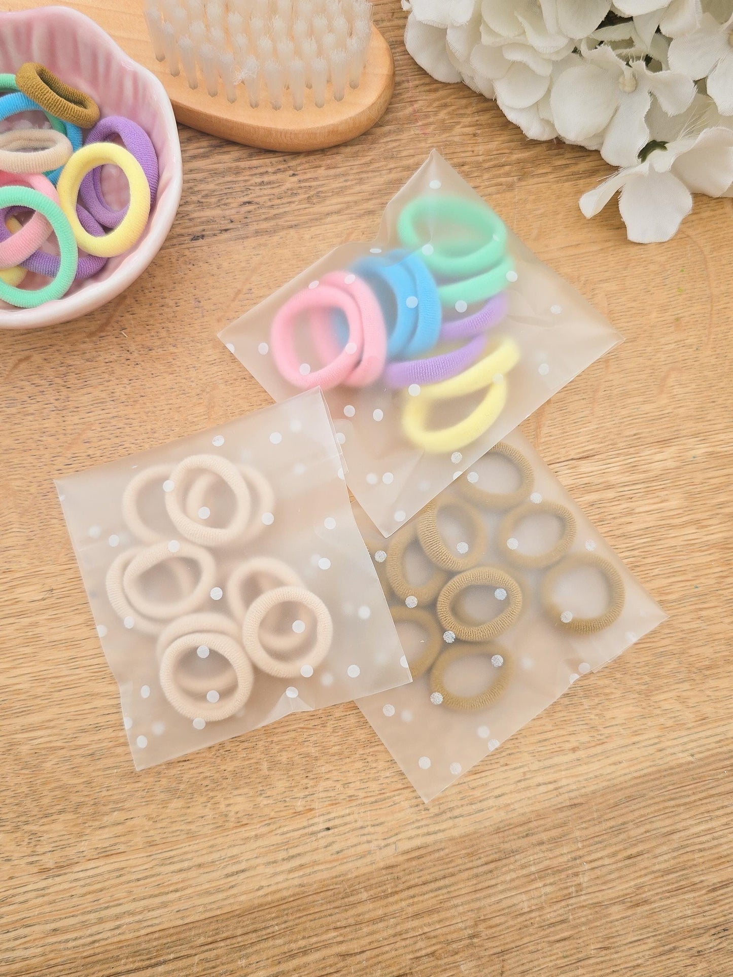 Pack of Baby Hair Ties, Baby Hair Bobbles, Toddler Hair Bands, Baby Hair Bands, Soft Hair Bobbles, Mini Hair Bands, Small Elastics - Qty 10.
