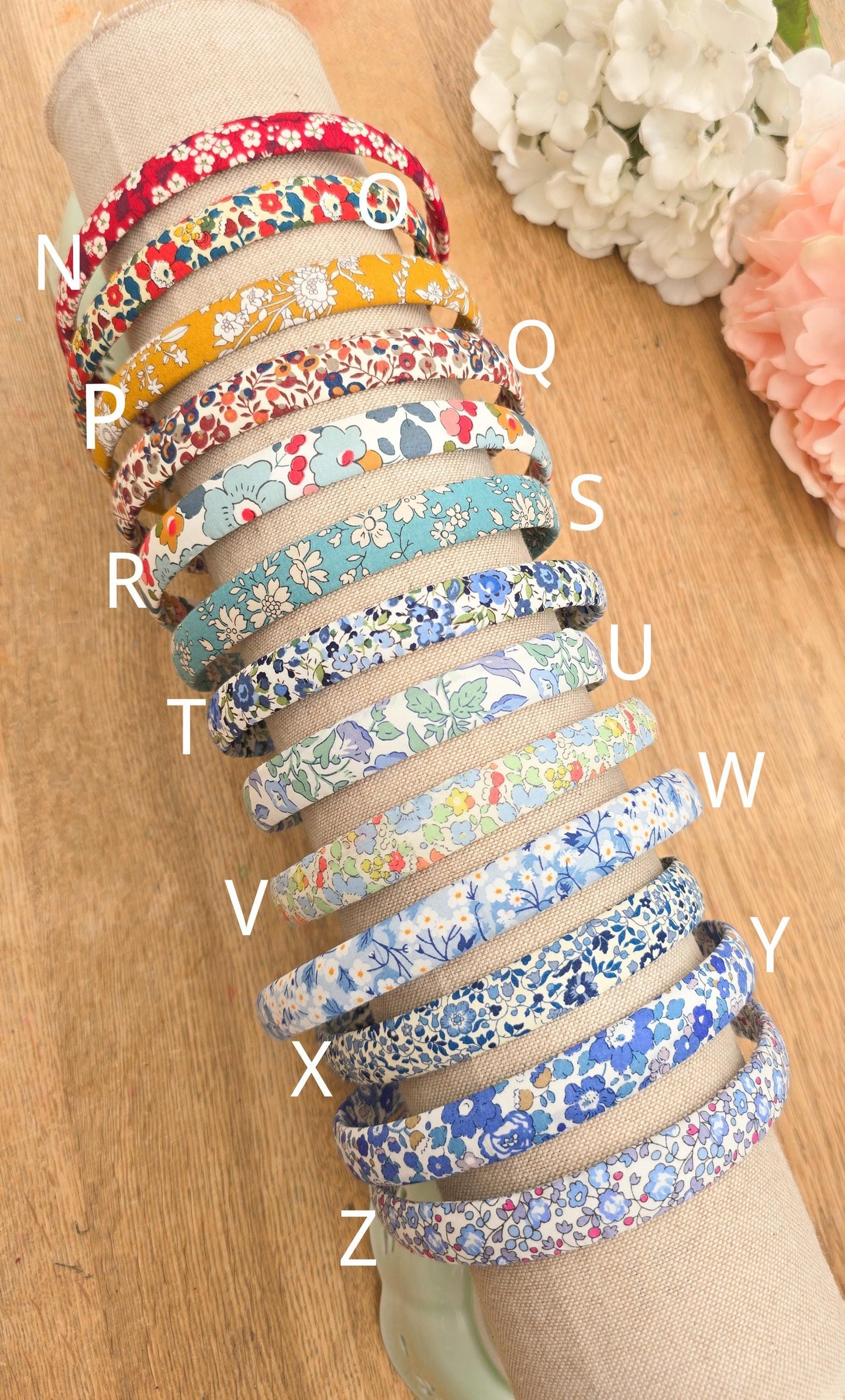 Liberty Alice Bands, Liberty Hairbands, Girls Hairbands, Floral Alice Bands, Pink Hairbands, Flower Alice Bands, Girls Hairbands - 1.5cm