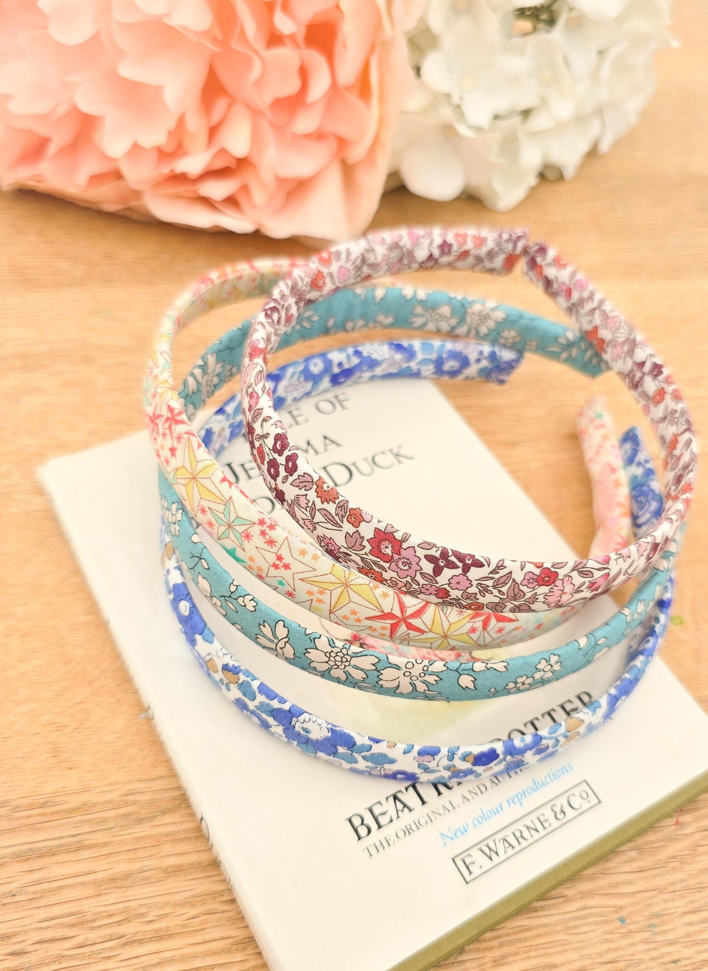 Liberty Alice Bands, Liberty Hairbands, Girls Hairbands, Floral Alice Bands, Pink Hairbands, Flower Alice Bands, Girls Hairbands - 1.5cm