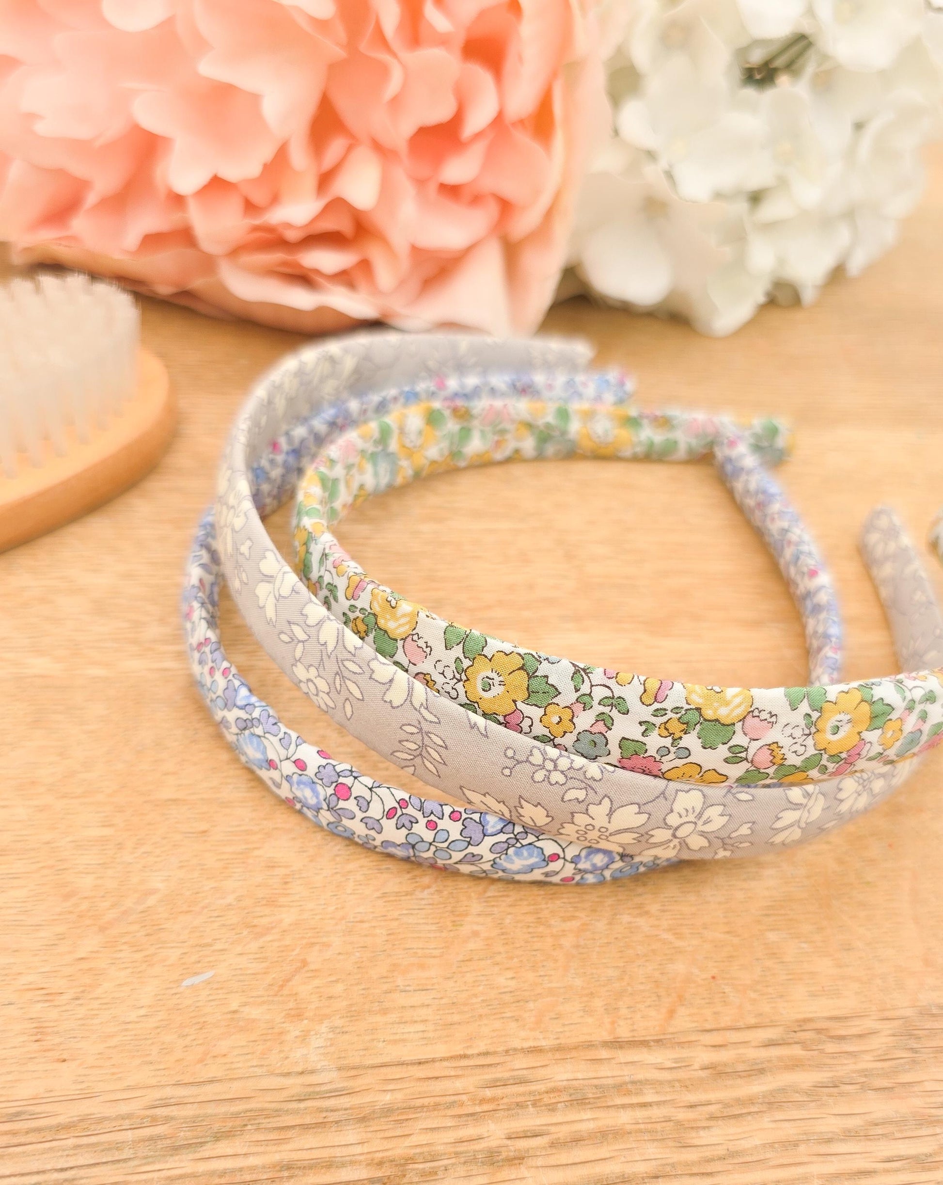Liberty Alice Bands, Liberty Hairbands, Girls Hairbands, Floral Alice Bands, Pink Hairbands, Flower Alice Bands, Girls Hairbands - 1.5cm