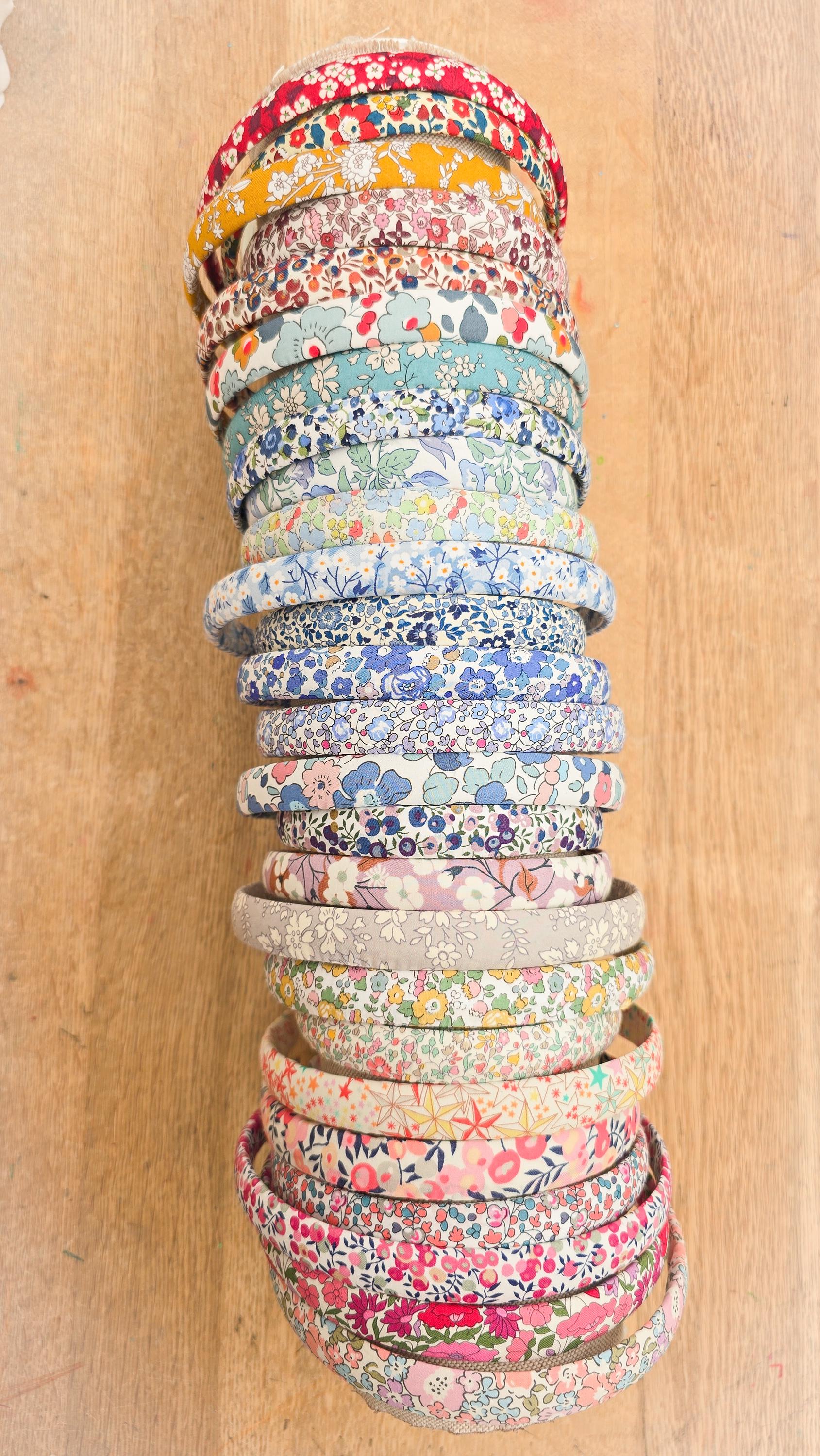 Liberty Alice Bands, Liberty Hairbands, Girls Hairbands, Floral Alice Bands, Pink Hairbands, Flower Alice Bands, Girls Hairbands - 1.5cm