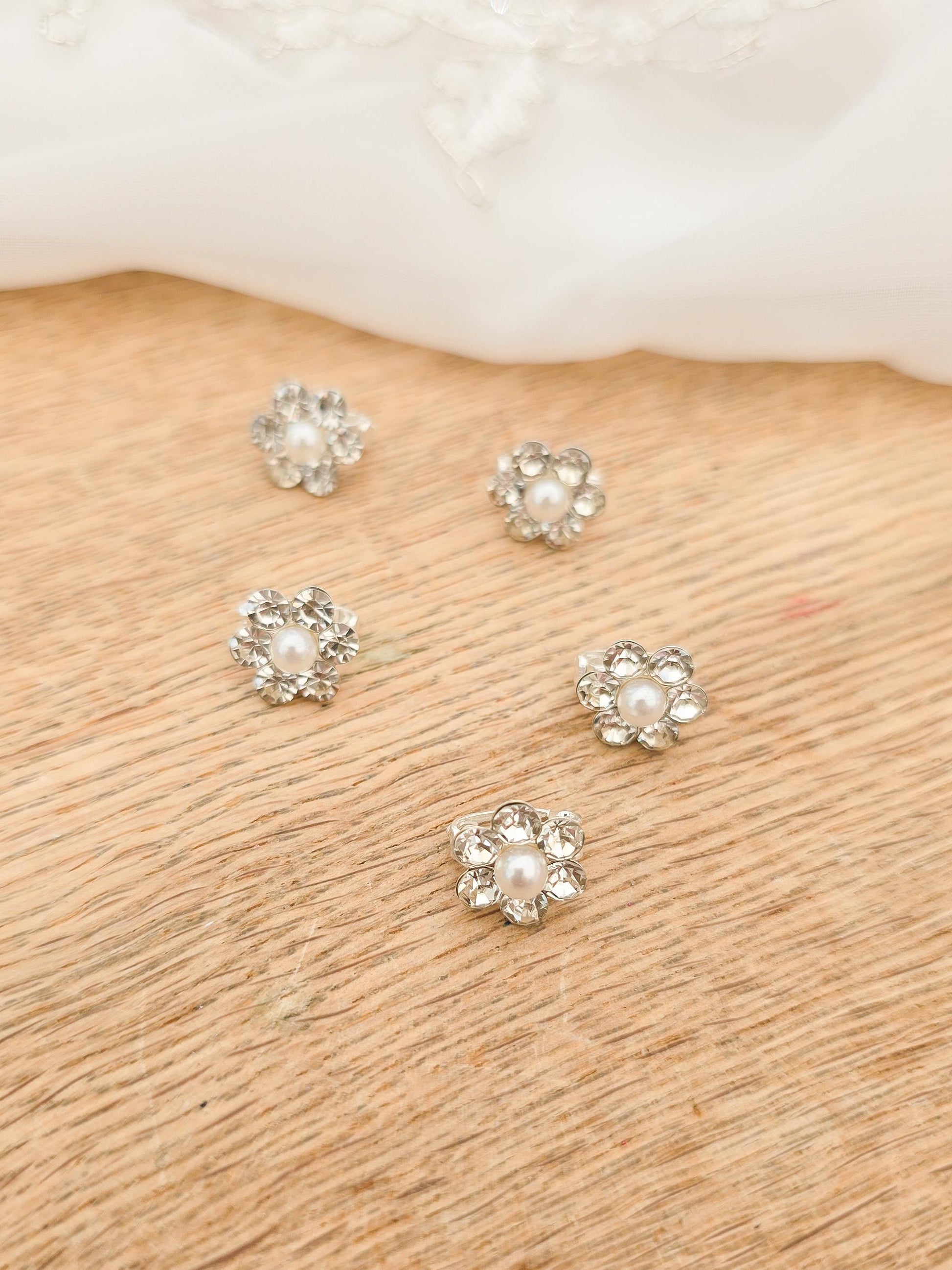 Flower Girl Hair Clips, Christening Hair Clips, Baptism Hair Clips, Flower Girl Hair Accessories, Pearl Hair Clips, Sparkly Hair Clips