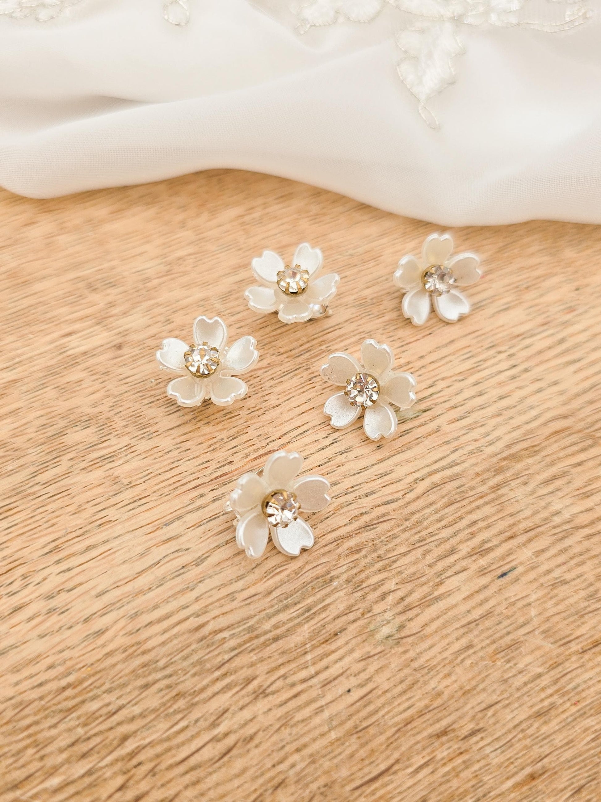 Flower Girl Hair Clips, Christening Hair Clips, Baptism Hair Clips, Flower Girl Hair Accessories, Pearl Hair Clips, Sparkly Hair Clips