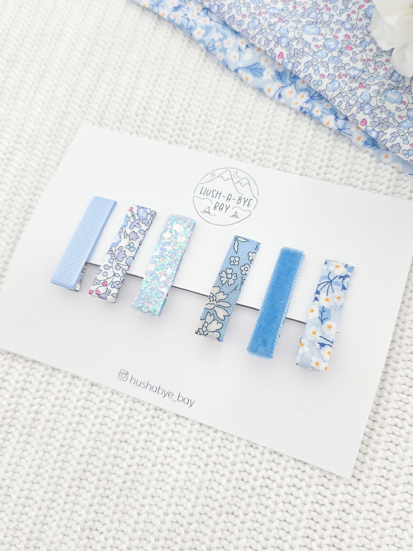 Liberty Hair Clip Set - Blue