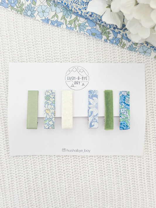 Liberty Hair Clip Set - Teal