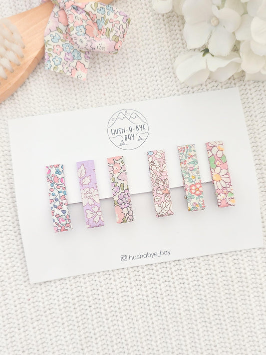Liberty Pink Hair Clip Set