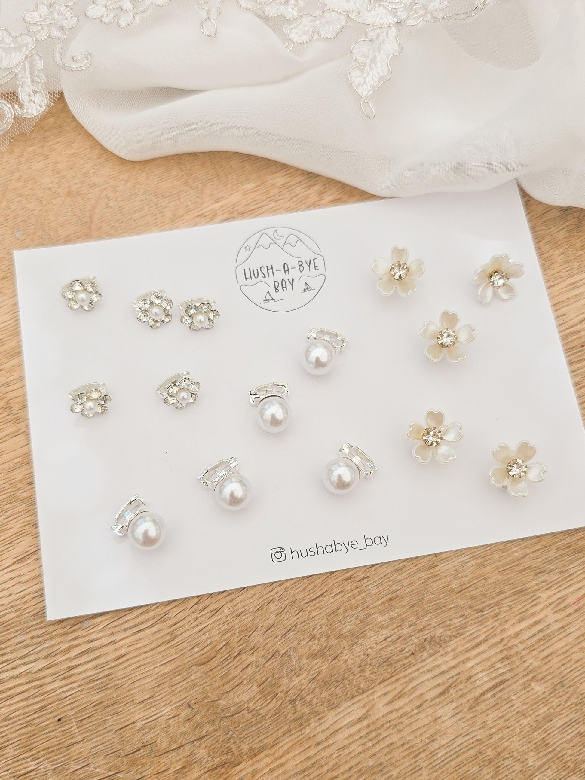 Flower Girl Hair Clips, Christening Hair Clips, Baptism Hair Clips, Flower Girl Hair Accessories, Pearl Hair Clips, Sparkly Hair Clips