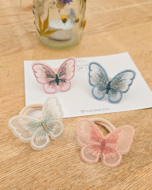 Butterfly Hair Ties, Toddler Hair Bands, Baby Hair Bands, Soft Hair Bobbles, Butterfly Hair Accessories, Butterfly Bobbles, No Snag Bands