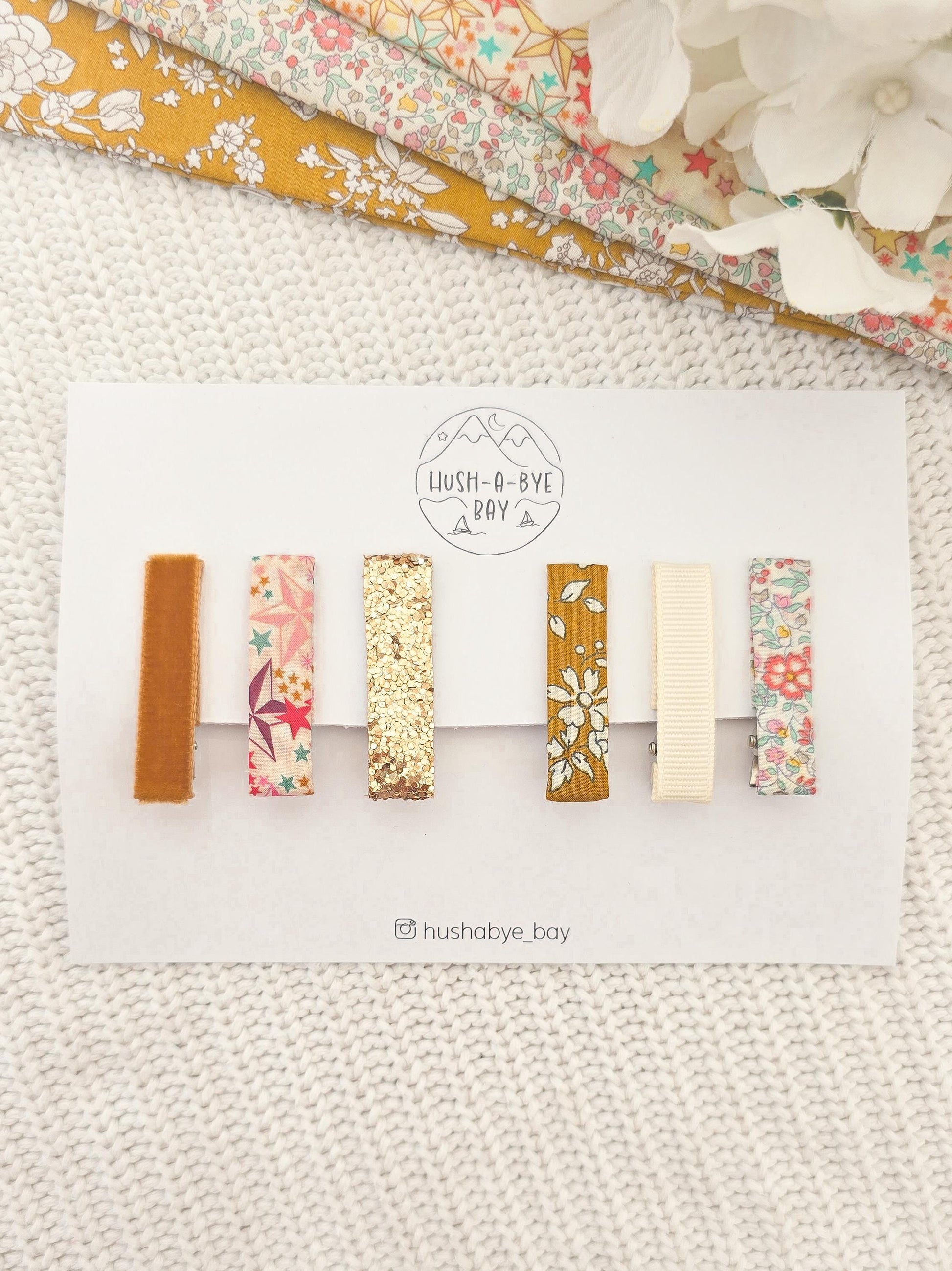 Liberty Hair Clip Set - Mustard