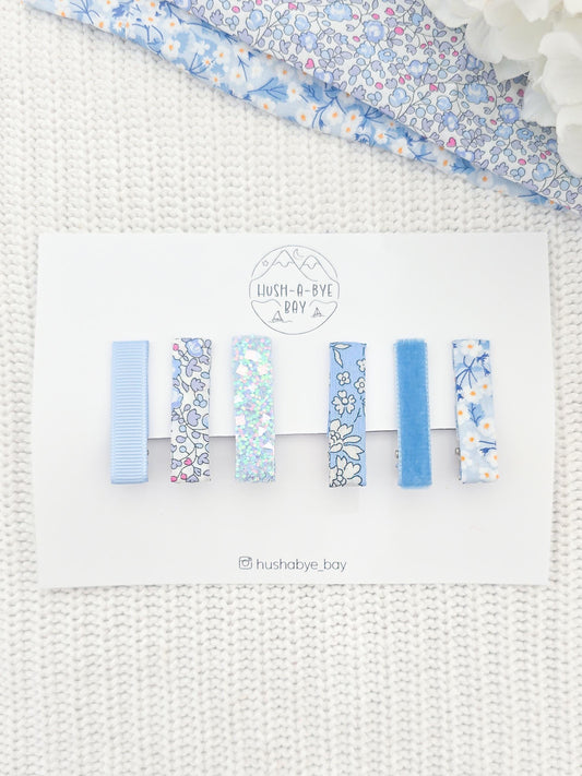 Liberty Hair Clip Set - Blue