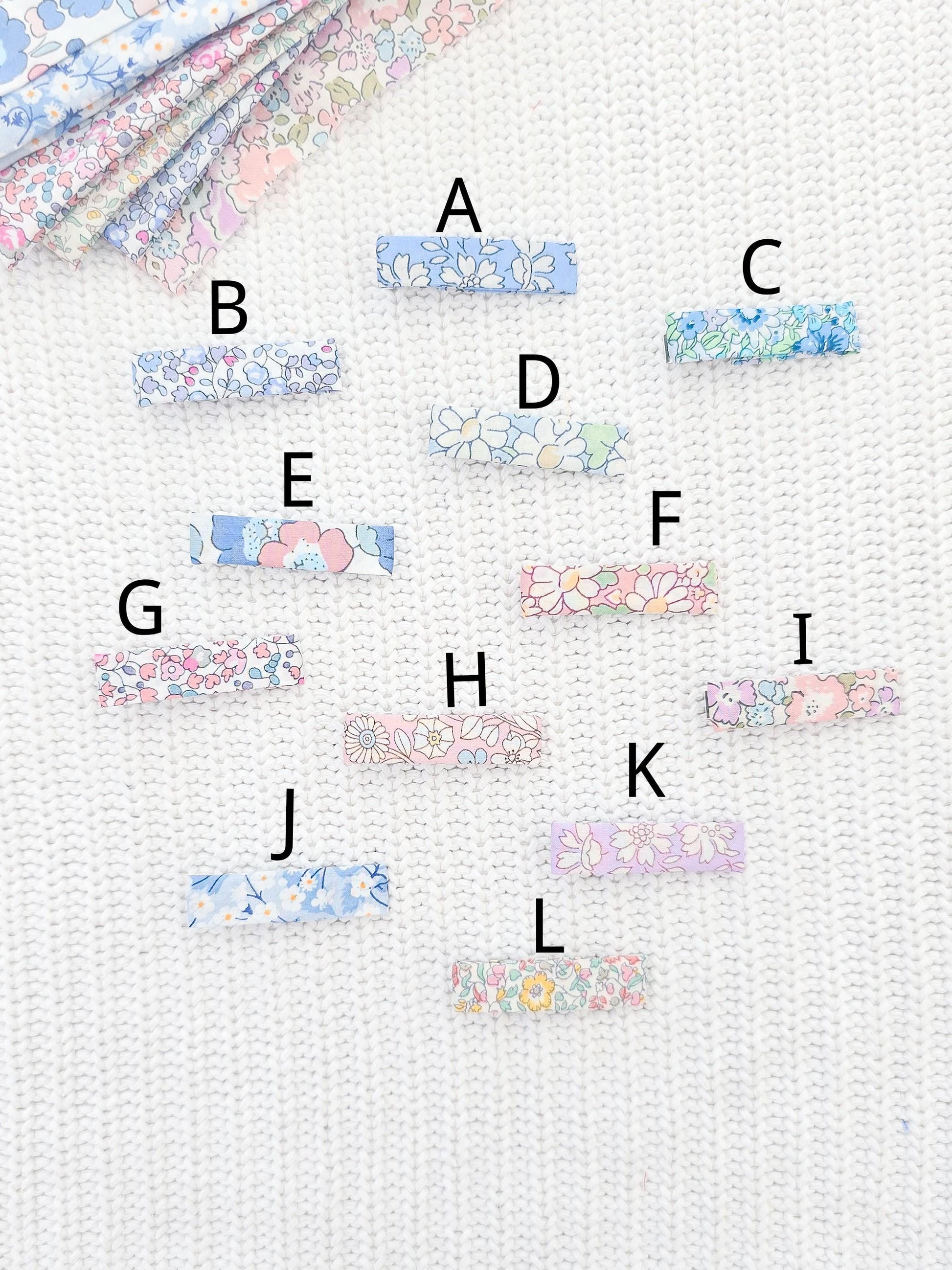 Liberty London Fabric Hair Clips, Baby Hair Clips, Fringe Clips, Liberty London Fabric, Floral Hair Clips, Hair Clip Set, Toddler Hair Clips