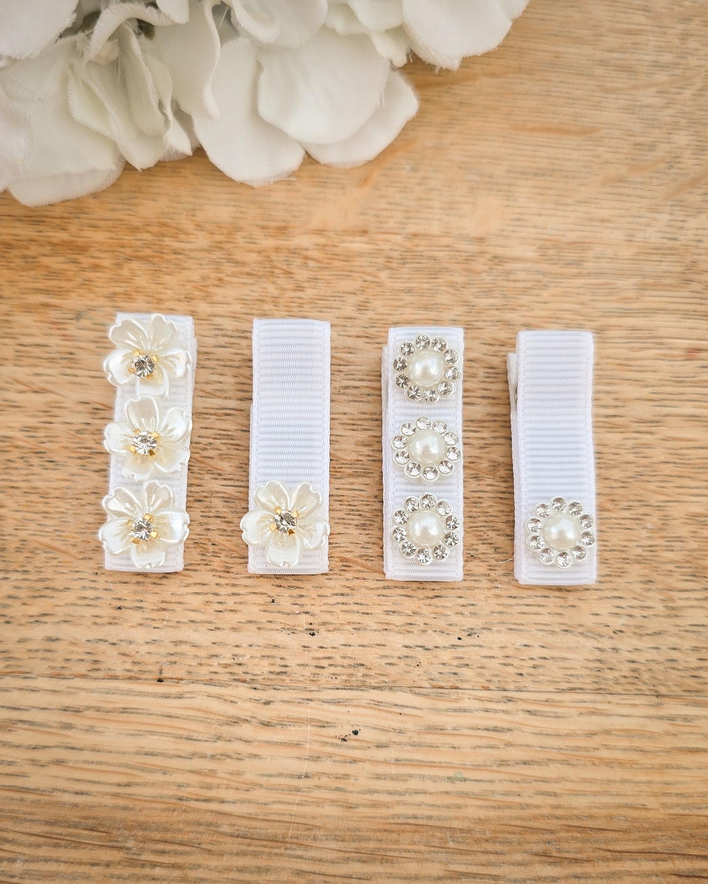 Christening Hair Clips, Flower Girl Hair Clips, Flower Girl Hair Accessories, Jewelled Hair Clips, Sparkly Clips, Pearl Clips, Rhinestone