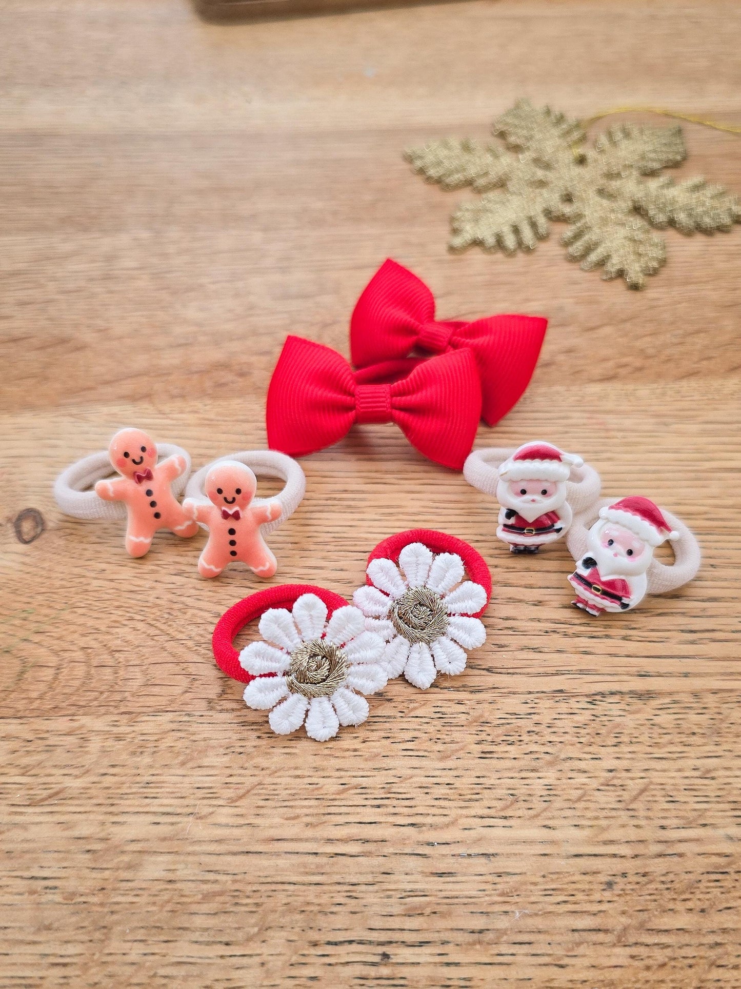 Set of Christmas Baby Hair Bobbles, Baby Hair Ties, Toddler Hair Bands, Soft Hair Bands, Mini Hair Bobbles, Baby Girl Stocking Filler Gift