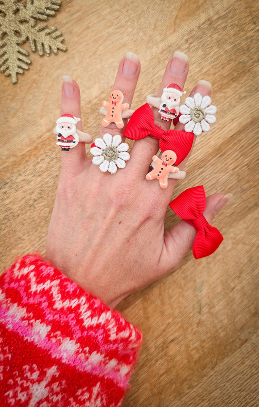 Set of Christmas Baby Hair Bobbles, Baby Hair Ties, Toddler Hair Bands, Soft Hair Bands, Mini Hair Bobbles, Baby Girl Stocking Filler Gift