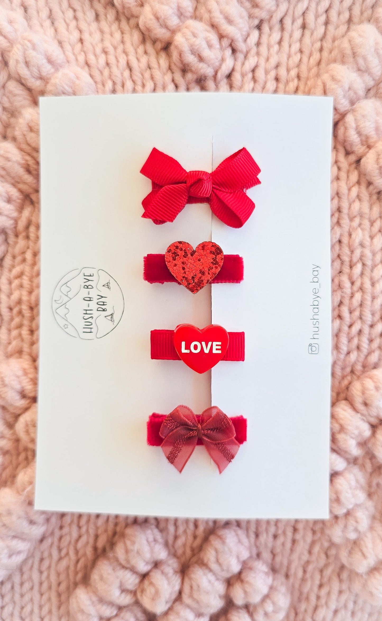 Valentines Hair Clip Set, Valentines gift for baby, Toddler Hair Clips, Baby Hair Clips, Girls Valentines Gift, Heart Hair Clips, Lovehearts