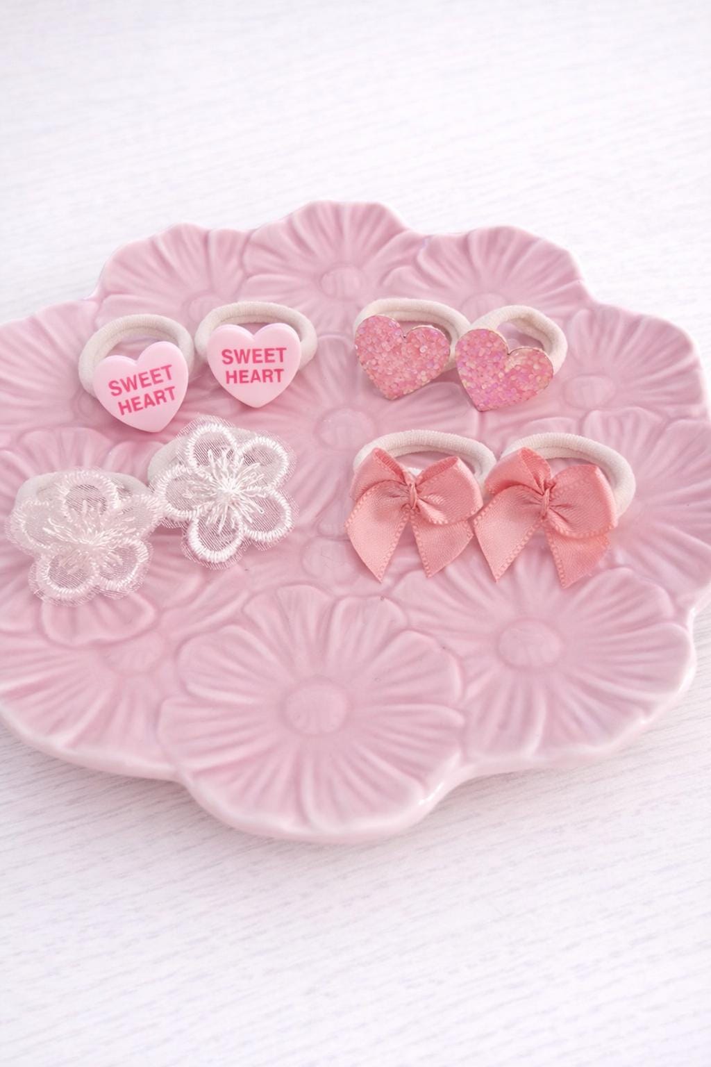 Set of Valentines Baby Hair Bobbles, Baby Hair Ties, Toddler Hair Bands, Soft Hair Bands, Mini Hair Bobbles, Baby Girl Valentines Gift