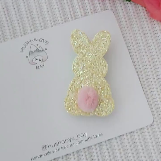 Easter Hair Clip, Bunny Hair Clip, Rabbit Hair Clip, Toddler Hair Clip, Easter Bunny, Sparkly Bunny, Girls Easter Gift, Easter Barrette