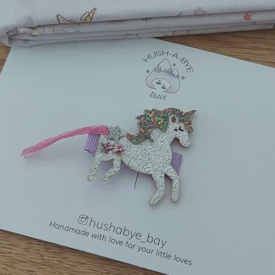 Unicorn Hair Clip, Glitter Unicorn Hair Clip, Girls Hair Clip, Toddler Hair Clips, Unicorn Gifts, Unicorn Barrette, Baby Hair Clips, Pony