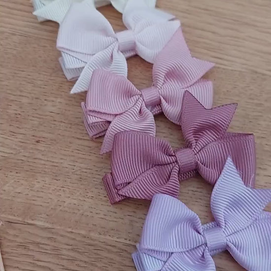 Baby Bows, Baby Hair Clips, Girls Bows, Lined Hair Clips, Baby Fringe Clips, First Hair Bows, Toddler Hair Clips, Gentle Hair Clips